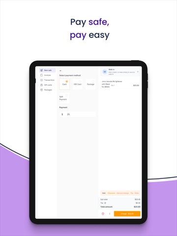 Bliss Point of Sale iPad screenshot