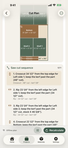 XyloKerf: Cut List Optimizer Screenshot 2 of 5