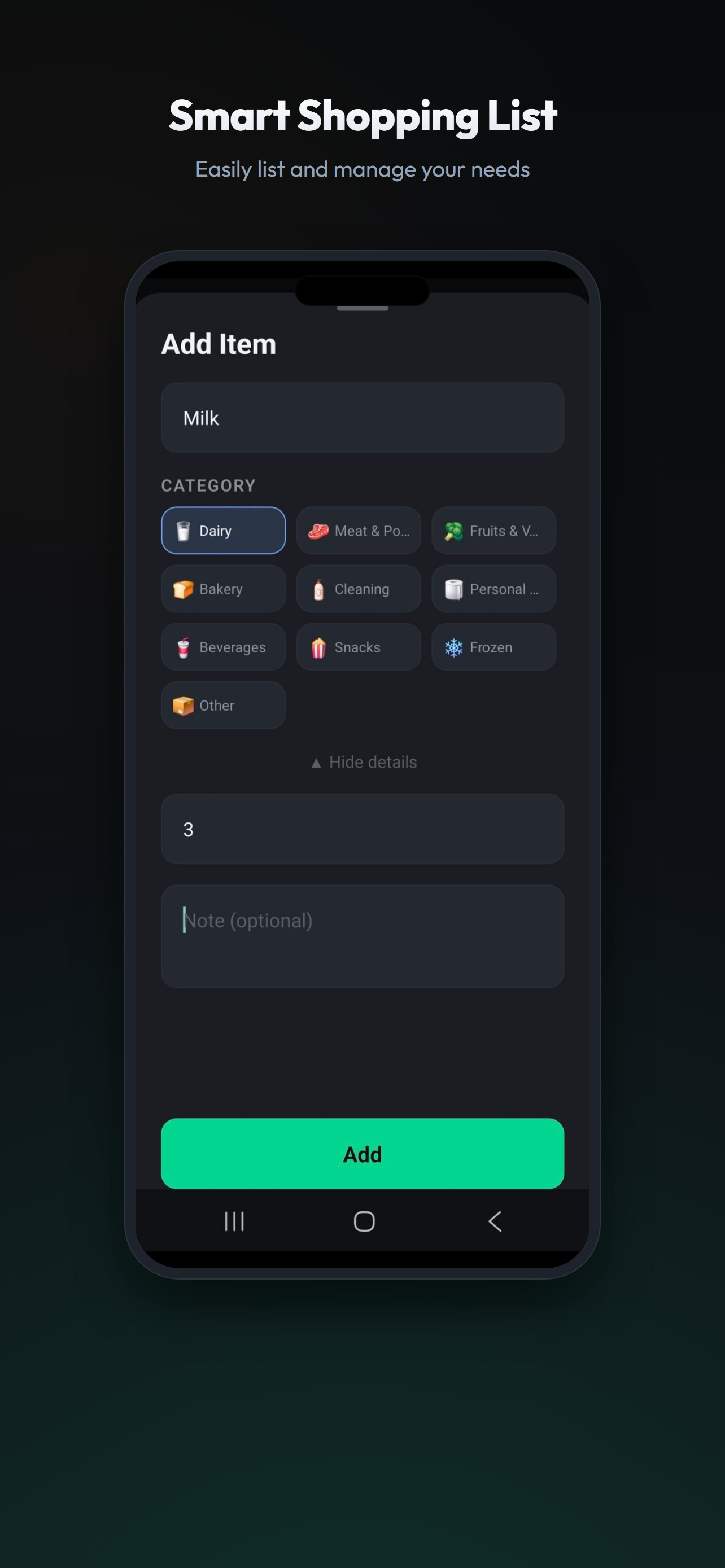 Sepet: Shopping List & Alerts