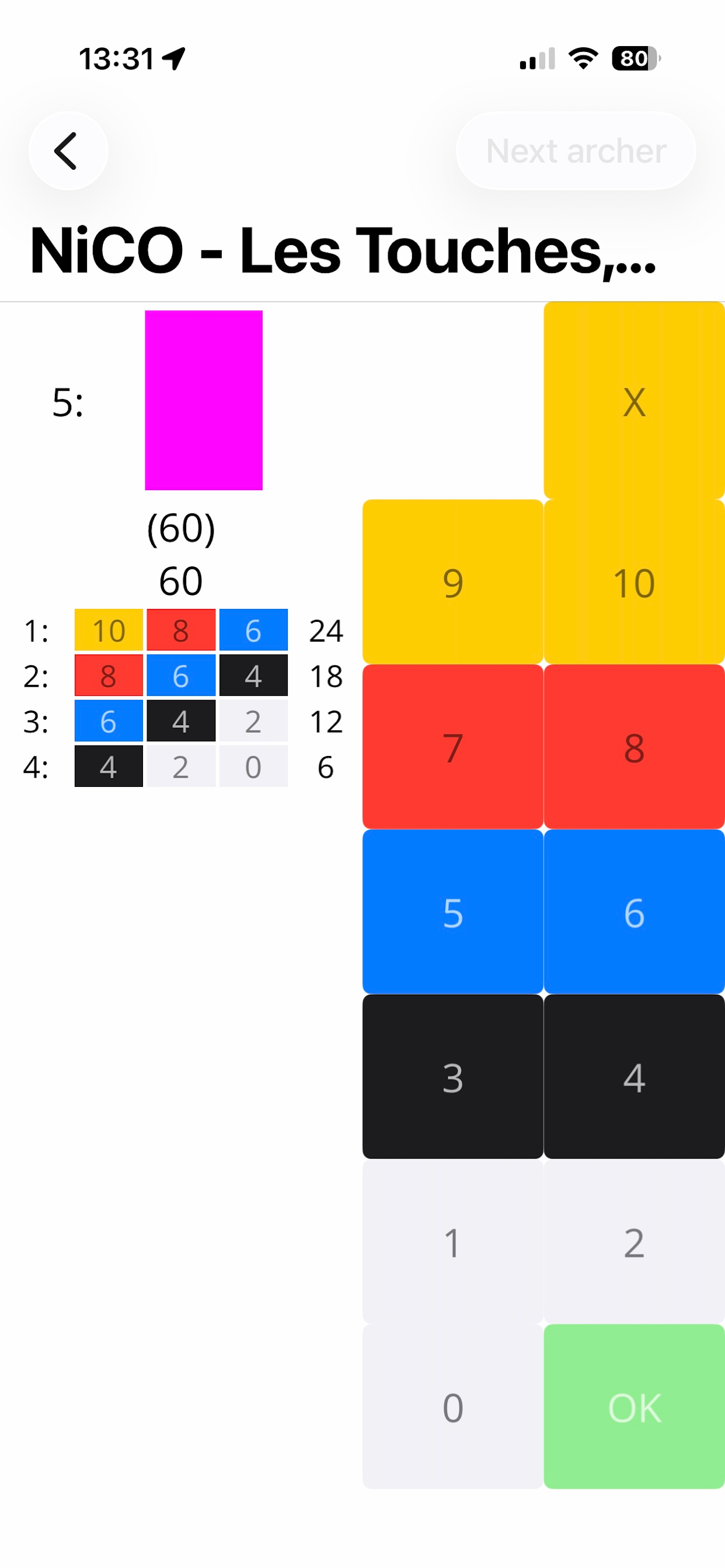 Archery Sheet