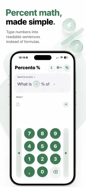 Percento % screenshot 1
