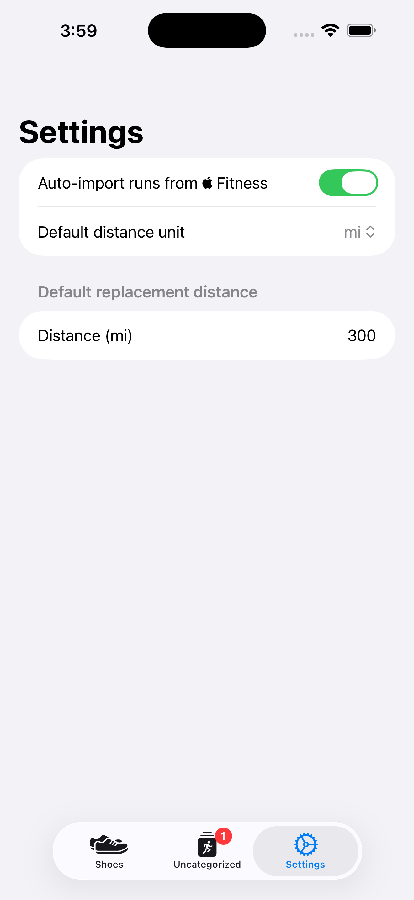 Shoe Distance