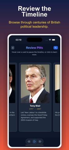 UK Prime Ministers Timeline iPhone screenshot