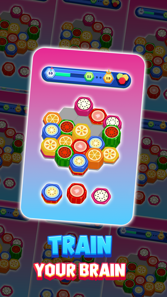 #1. Fruitagon: Stack Sort (iOS) Bởi: ABI GLOBAL LTD.