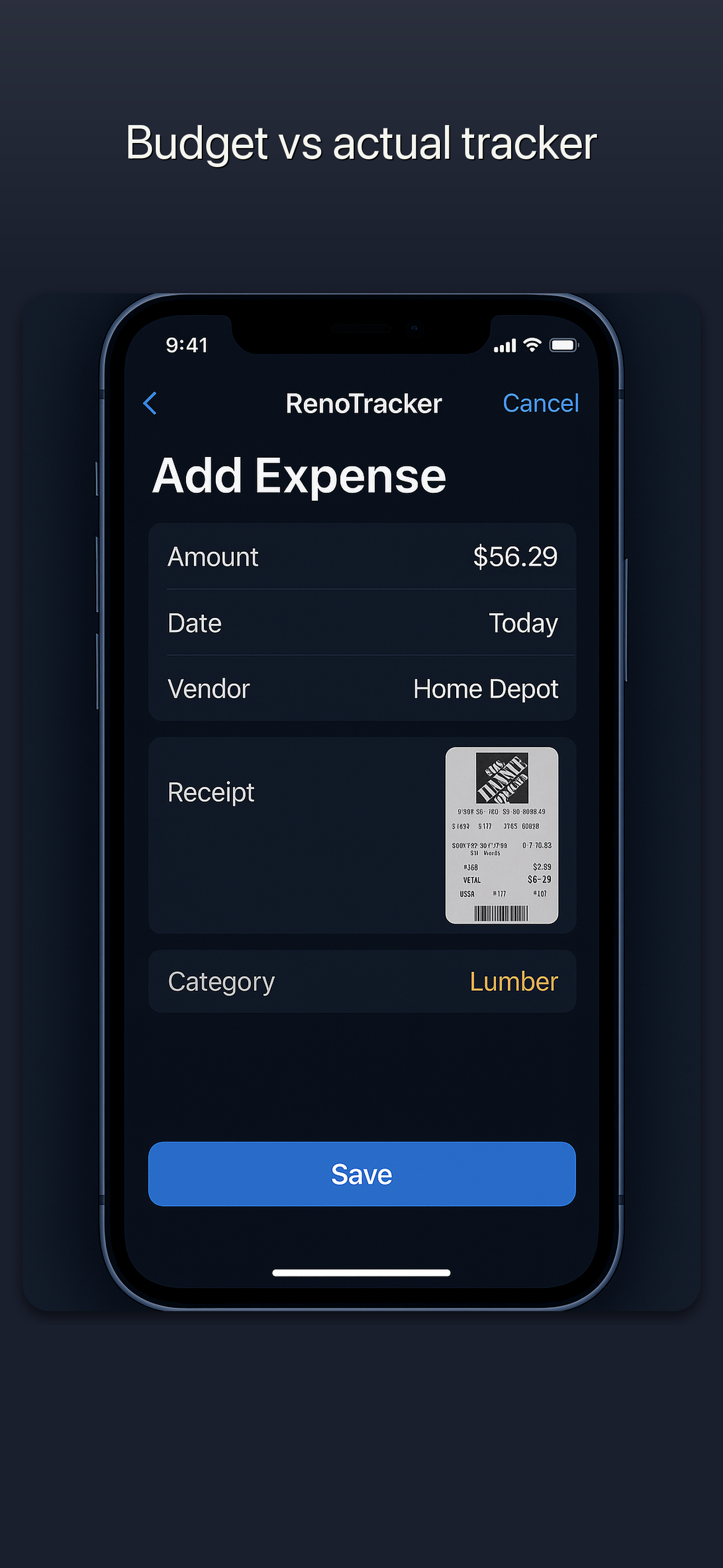 RenoTracker — Reno Budget screenshot 2