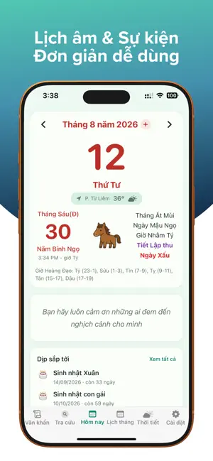iLunar: Lịch Âm screenshot 1
