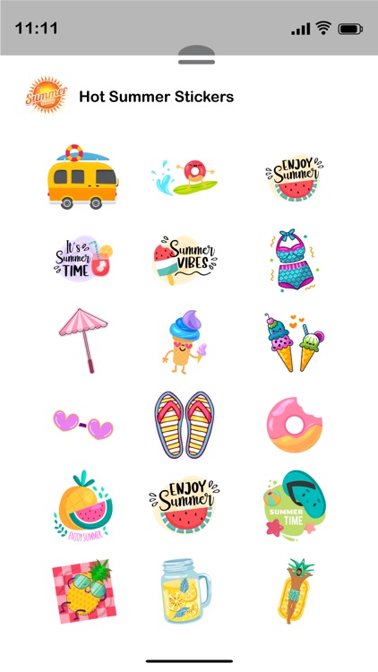 Hot Summer Stickers