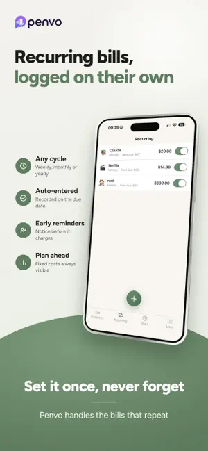 Penvo - AI Voice Expense Log screenshot 1
