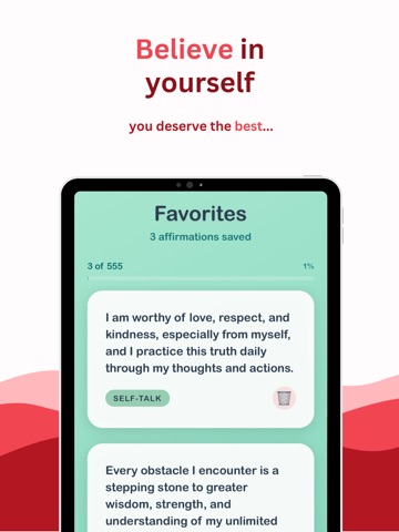 Daily Affirmations ・ Widgets iPad screenshot