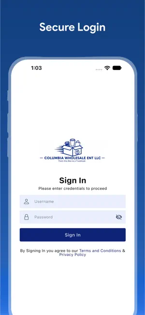 Columbia Wholesale screenshot 1