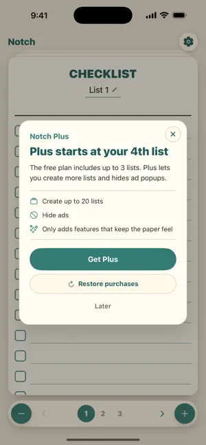 Notch - Paper ToDo List screenshot 3