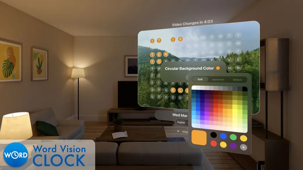 Word Vision Clock - Translated screenshot 2
