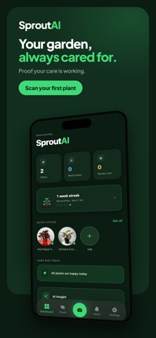 SproutAI: Plant Health Tracker iPhone screenshot