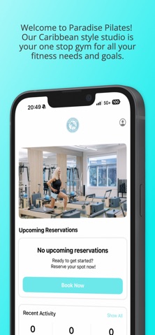 Paradise Pilates Gym iPhone screenshot