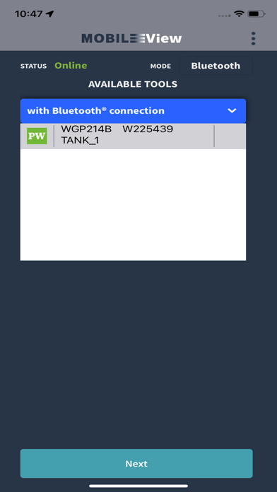 MobileEview app screenshot