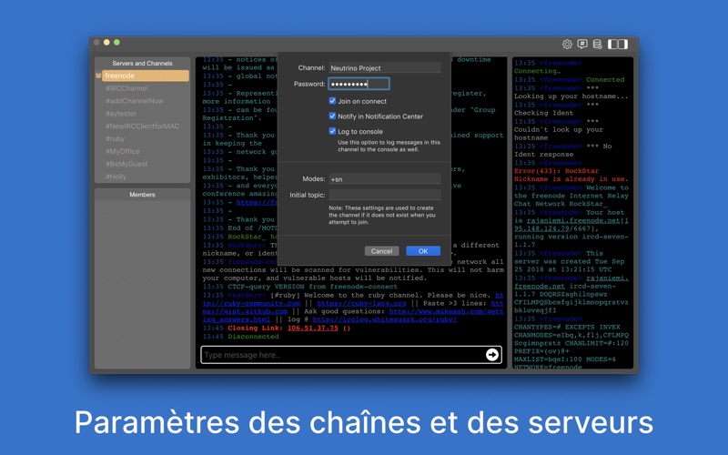 Screenshot #2 pour IRC Client: getIRC