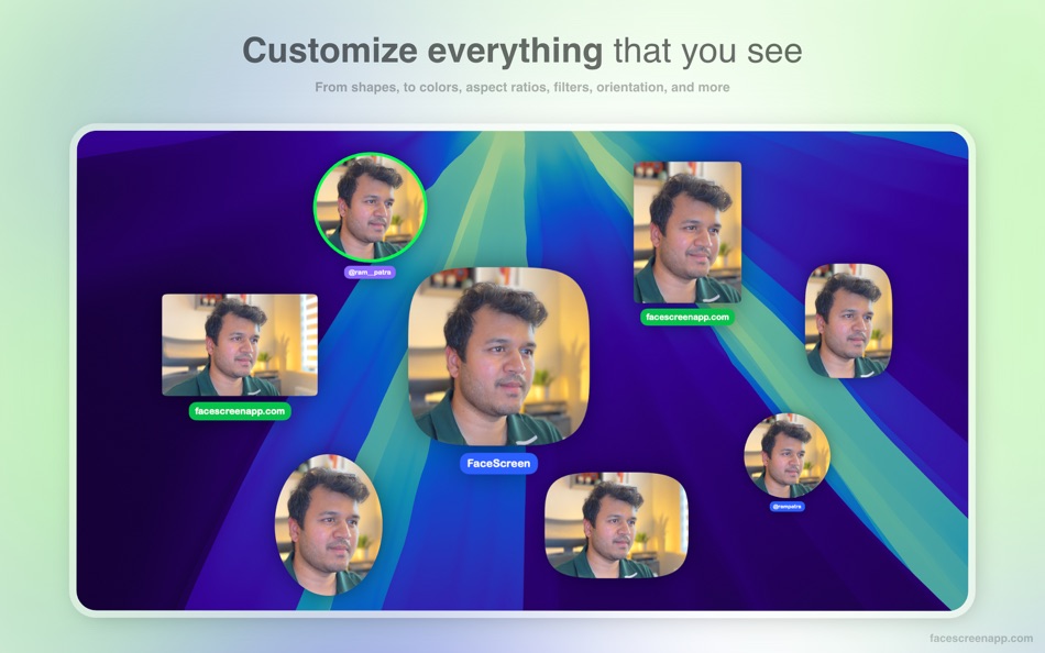 #2. FaceScreen - Desktop Camera (macOS) Oleh: Ram Patra