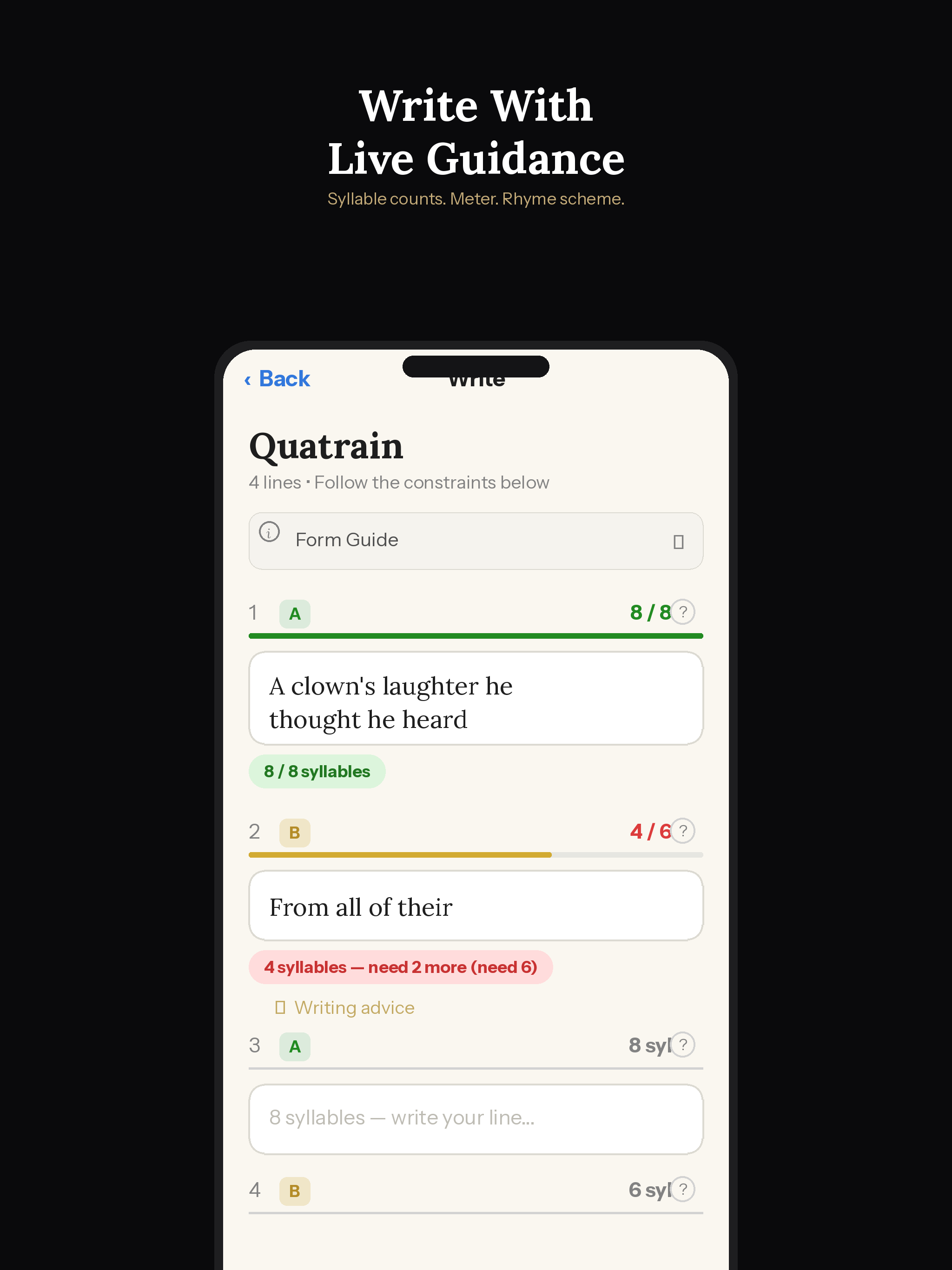 Verse - Poetry Writing App