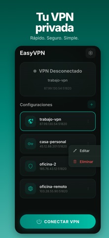 EasyVPN - VPN & Privacidad iPhone screenshot