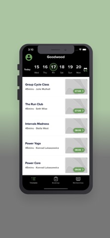 Goodwood Health & Wellbeing iPhone screenshot