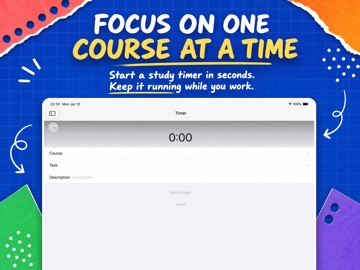 Student Study Time Tracker iPad screenshot