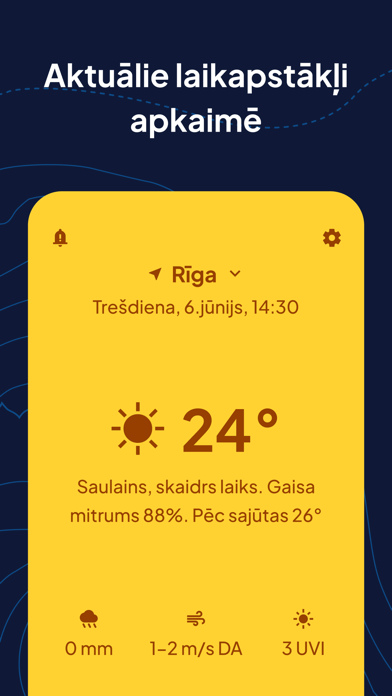 Screenshot 1 of Meteo.lv App