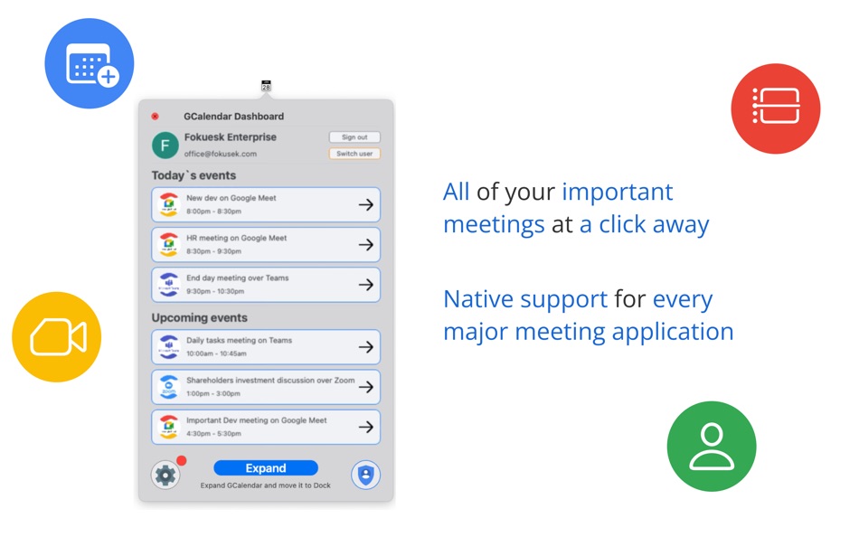 #3. Calendar for Google Calendar (macOS) 由: Fokusek Enterprise
