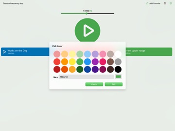 Tinnitus Frequency App iPad screenshot
