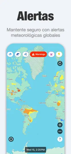 Captura de pantalla de Weathernews - El Tiempo en iPhone 4