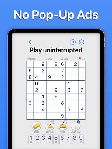 Sudoku No Pop-up Ads iPad screenshot
