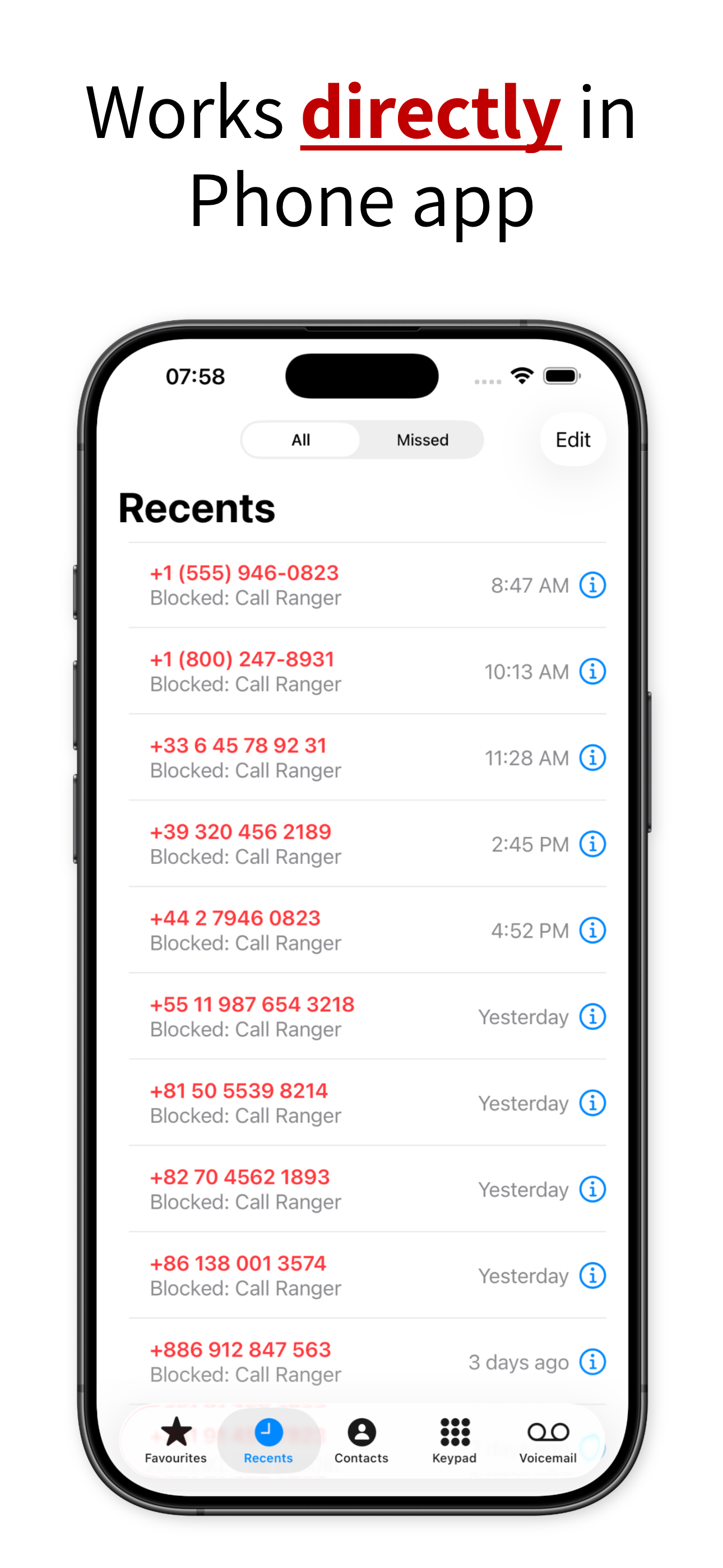Call Ranger: Mass Call Blocker