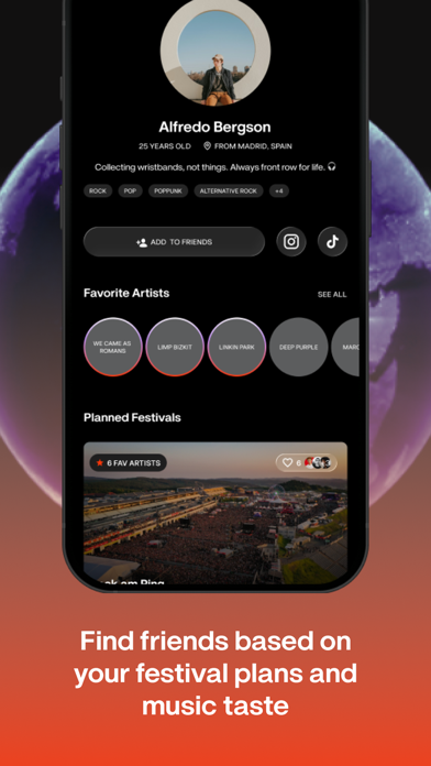 Festiveo Festival Rave Planner iPhone screenshot