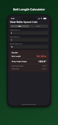 Gear Ratio Speed Calc screenshot