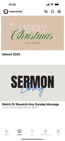 Central Church Wendell iPhone screenshot