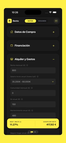 Rento Calc screenshot