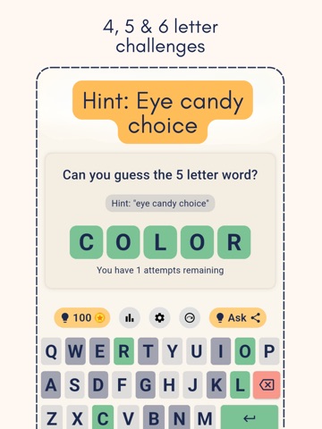 WordLeague Daily Riddle Puzzle iPad screenshot