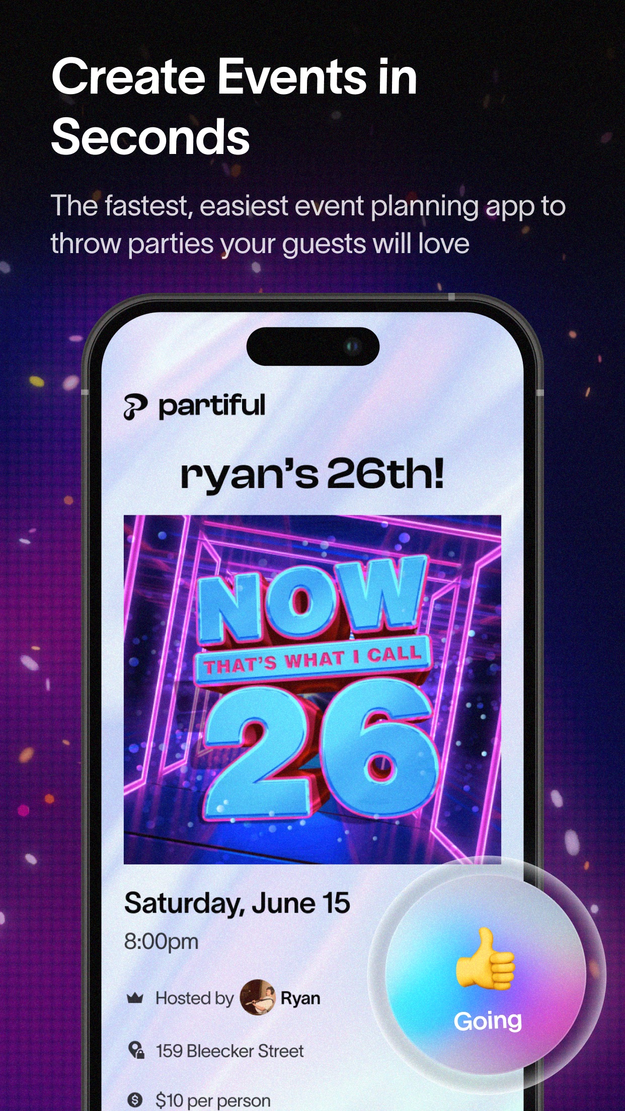 Partiful Invites screenshot 1