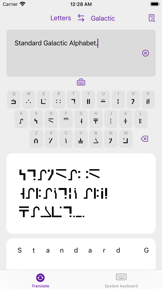#1. Standard Galactic Alphabet (iOS) Podle: Maarten Trompper