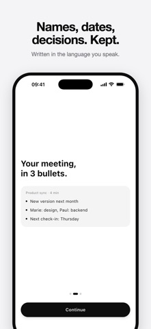 bullets. – AI Meeting Notes Screenshot 4 of 5