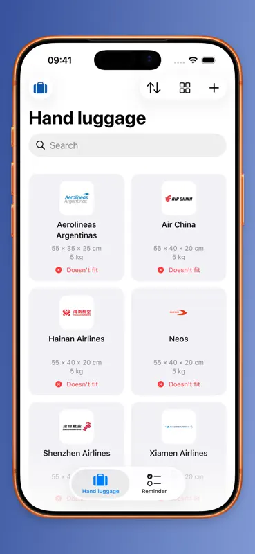 Bagage cabine: taille screenshot 1 of 6
