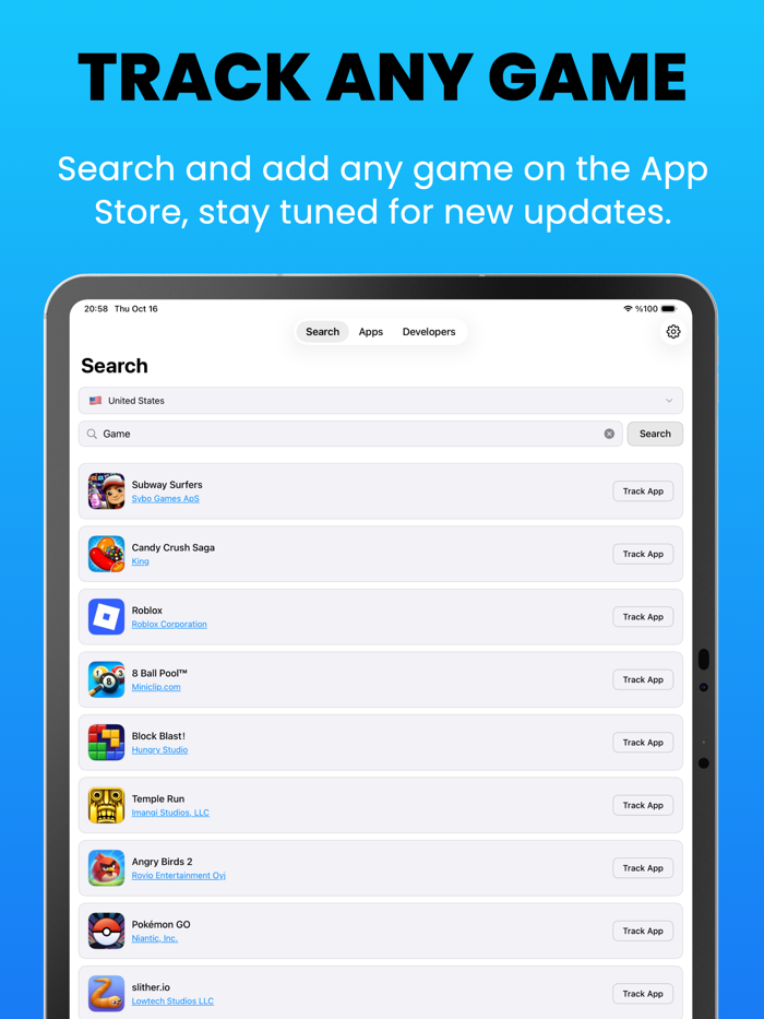 Developer  App Tracker