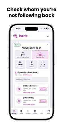 Inzite: Unfollower Tracker Screenshot 4 of 8