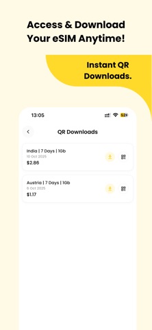 Aerigo eSIM screenshot