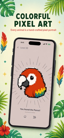 Pixel Ark: 3D Puzzle Animals iPhone screenshot