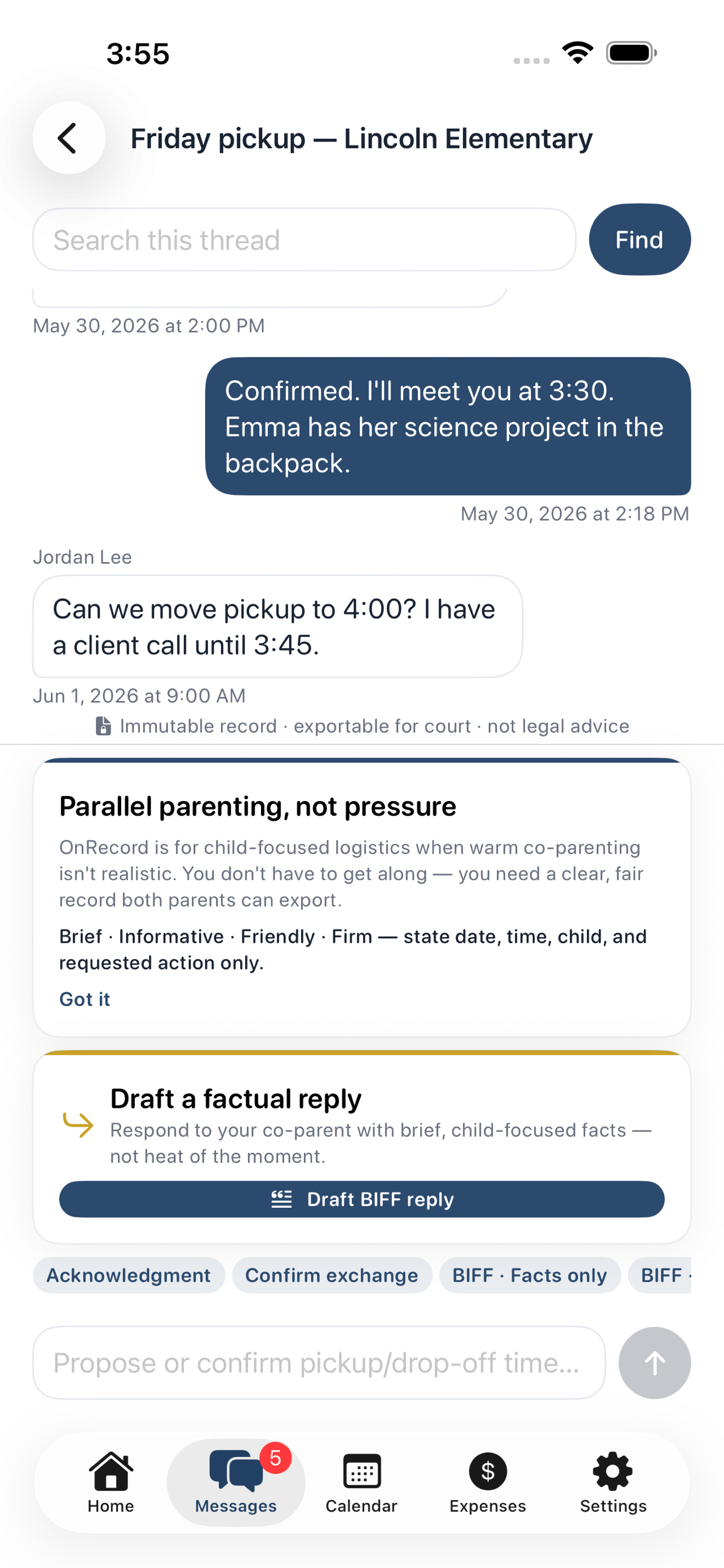 OnRecord Co-Parent screenshot 6