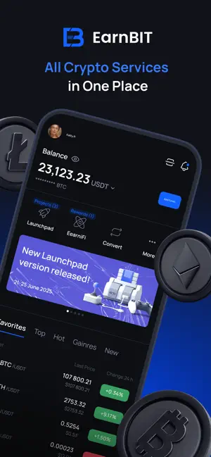EarnBIT: Buy & Exchange Crypto screenshot 1