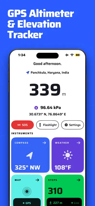 Altimeter - Altitude & Compass screenshot 1