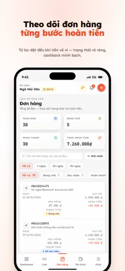 Скриншот Hoantien - Mua Sắm Hoàn Tiền на iPhone 4