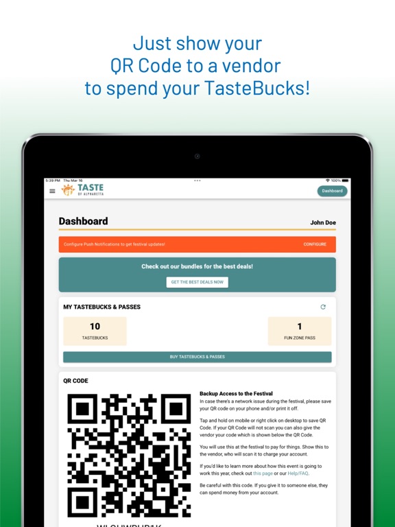 Taste of Alpharetta iPad screenshot 3 - Food & Drink app