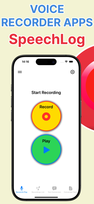 Speech Log Easy Voice Recorder Screenshot 1 of 4